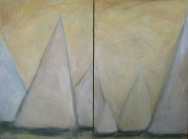 Diptych, acrylic on canvas, 36 x 48"